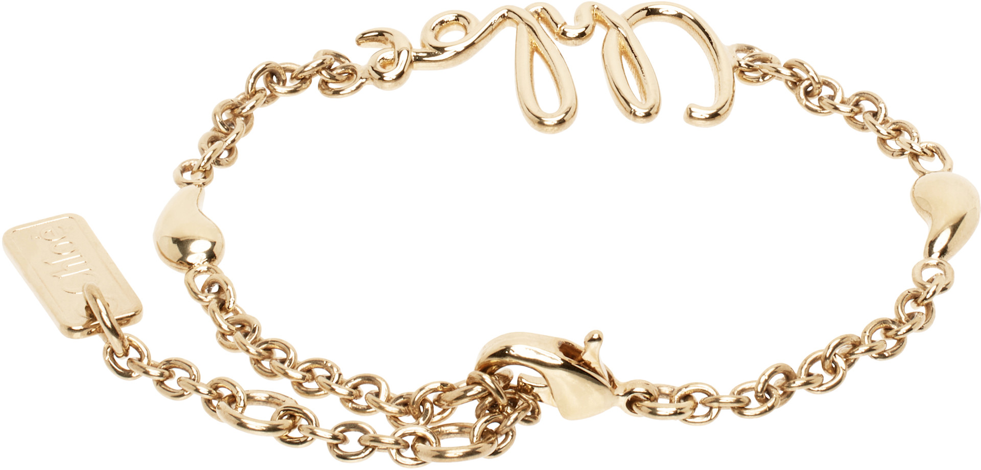 Chloé - Bracelet doré à logo
