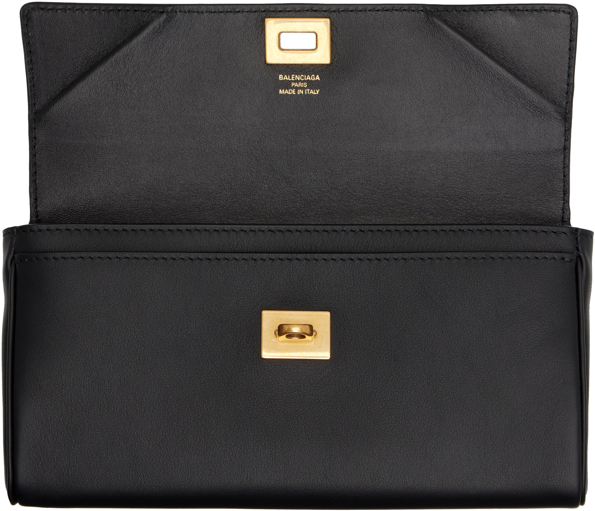 Balenciaga: Black Rodeo Continental Wallet | SSENSE
