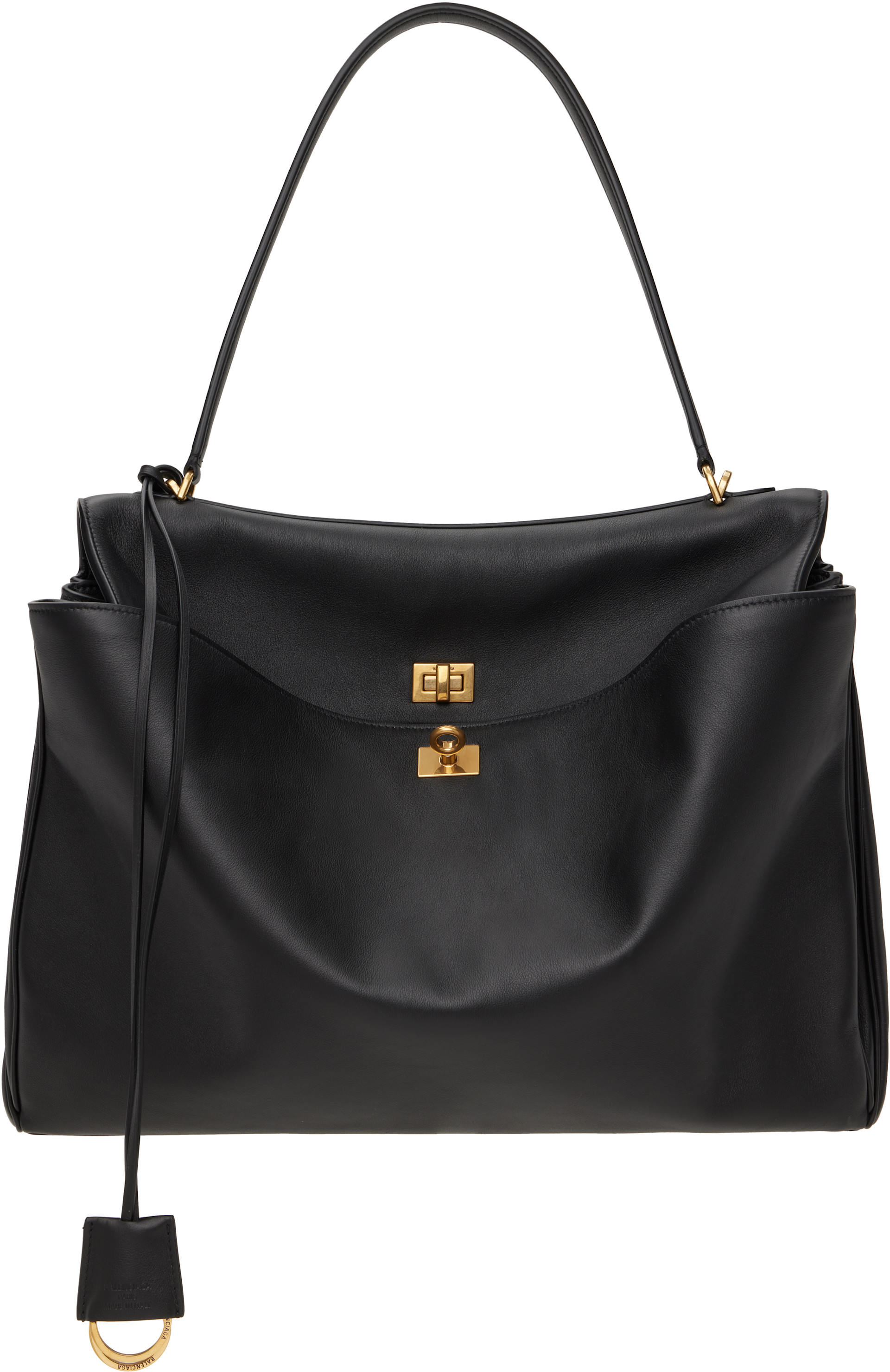 balenciaga rodeo large ブラック　ゴールド金具 Balenciaga: Black Rodeo Large Bag | SSENSE