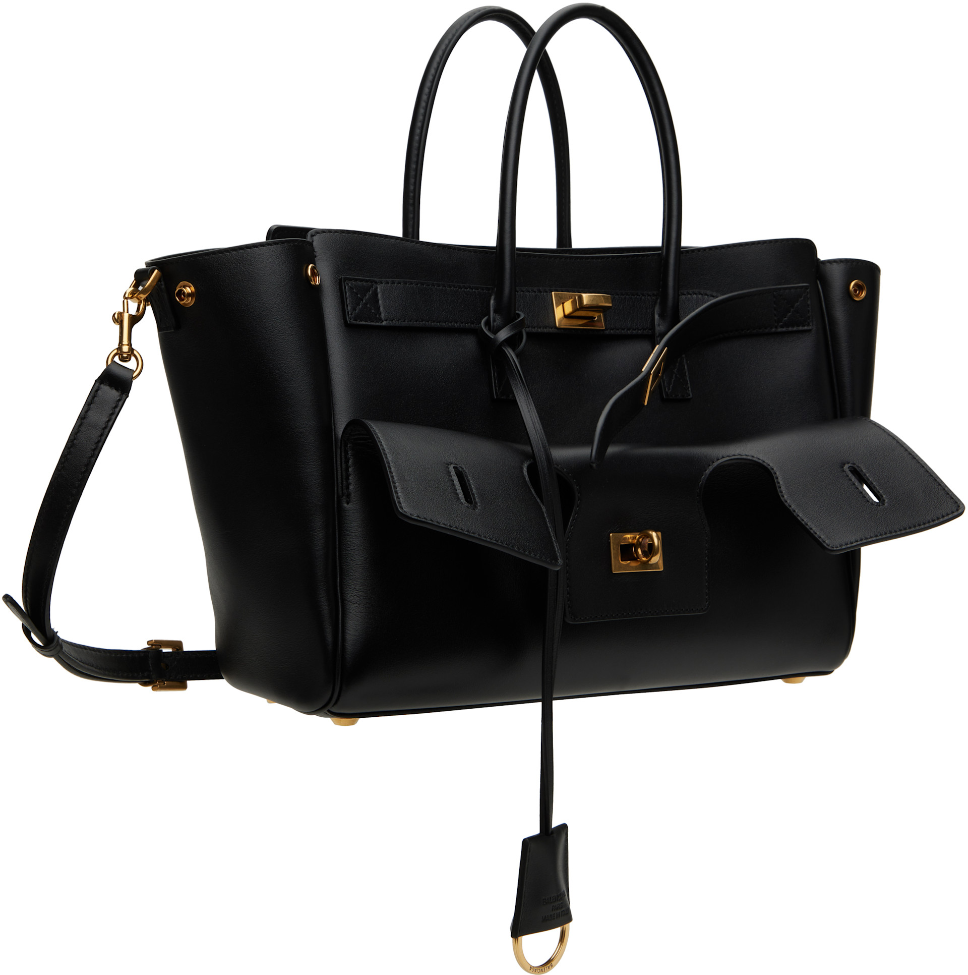 Balenciaga: ブラック スモール Bel Air Carry All バッグ | SSENSE 日本