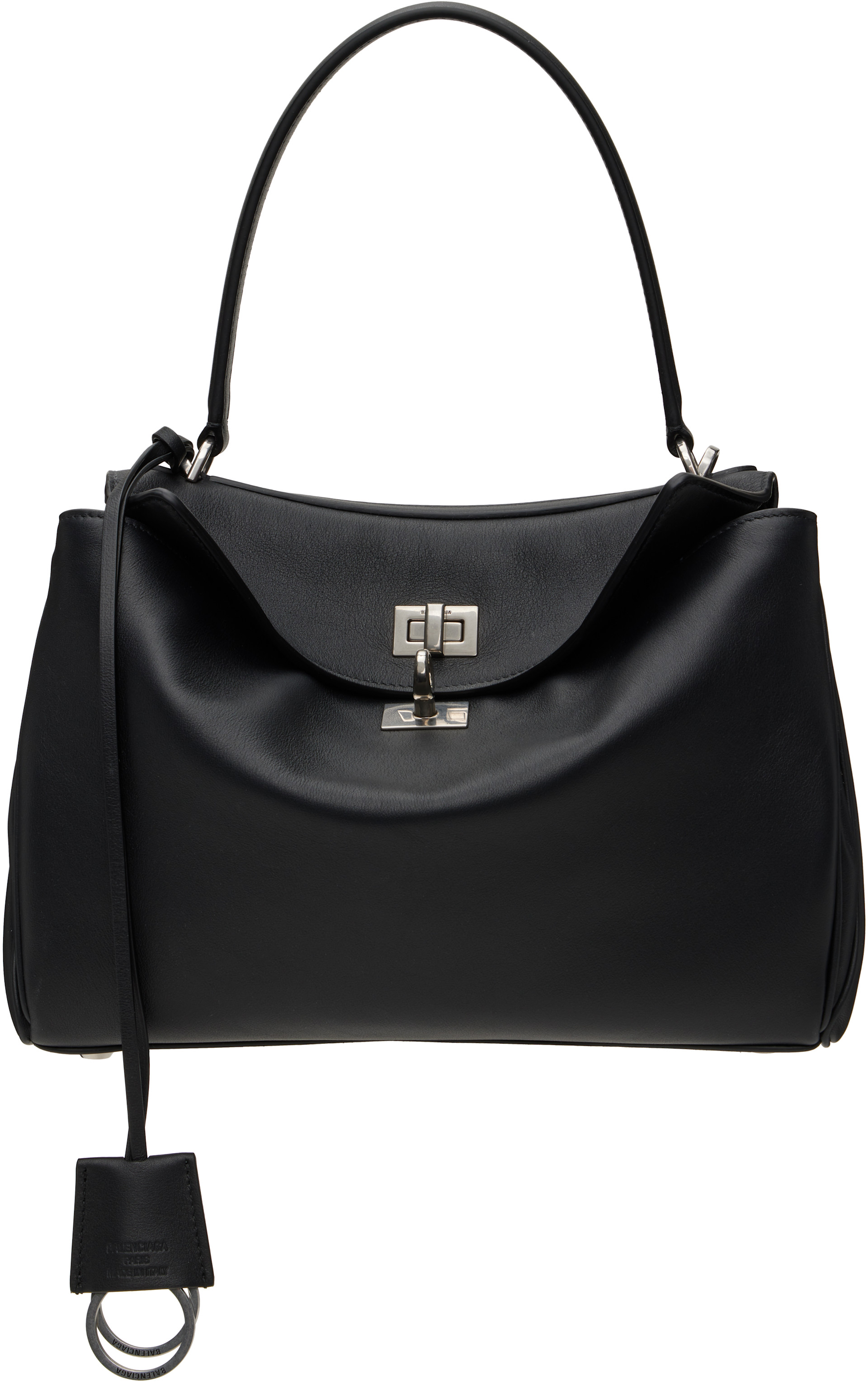 極美品 BALENCIAGA RODEO ハンドバッグ スモール ブラック Balenciaga: Black Rodeo Small Bag | SSENSE