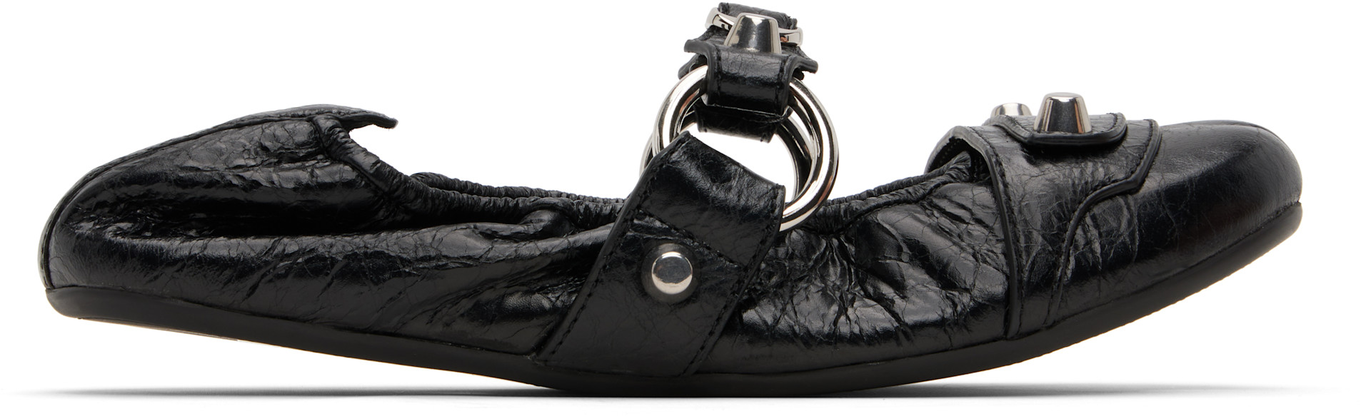 Balenciaga: ブラック City フラットシューズ | SSENSE 日本