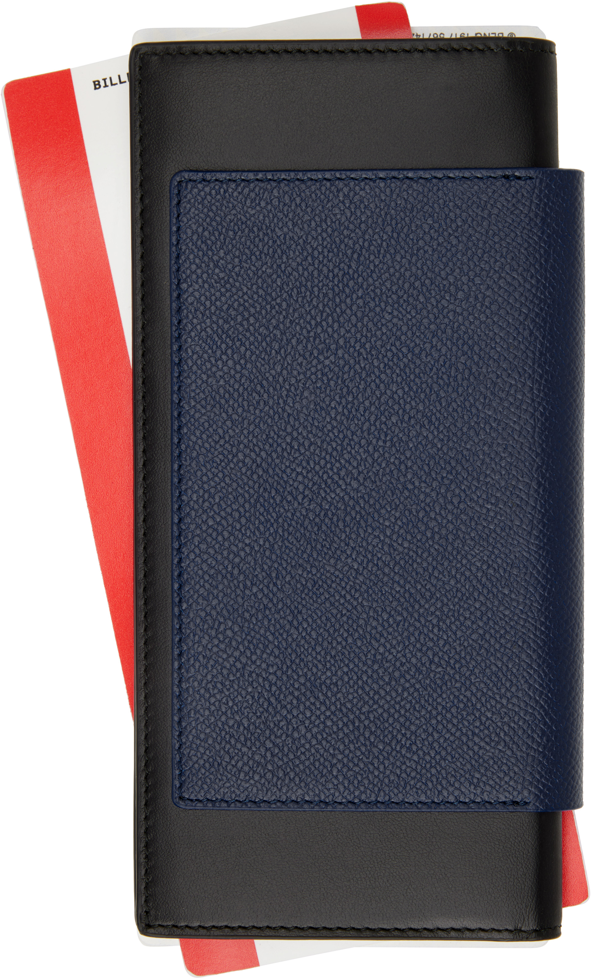 Balenciaga: Navy Passport Long 2 Tickets Wallet | SSENSE