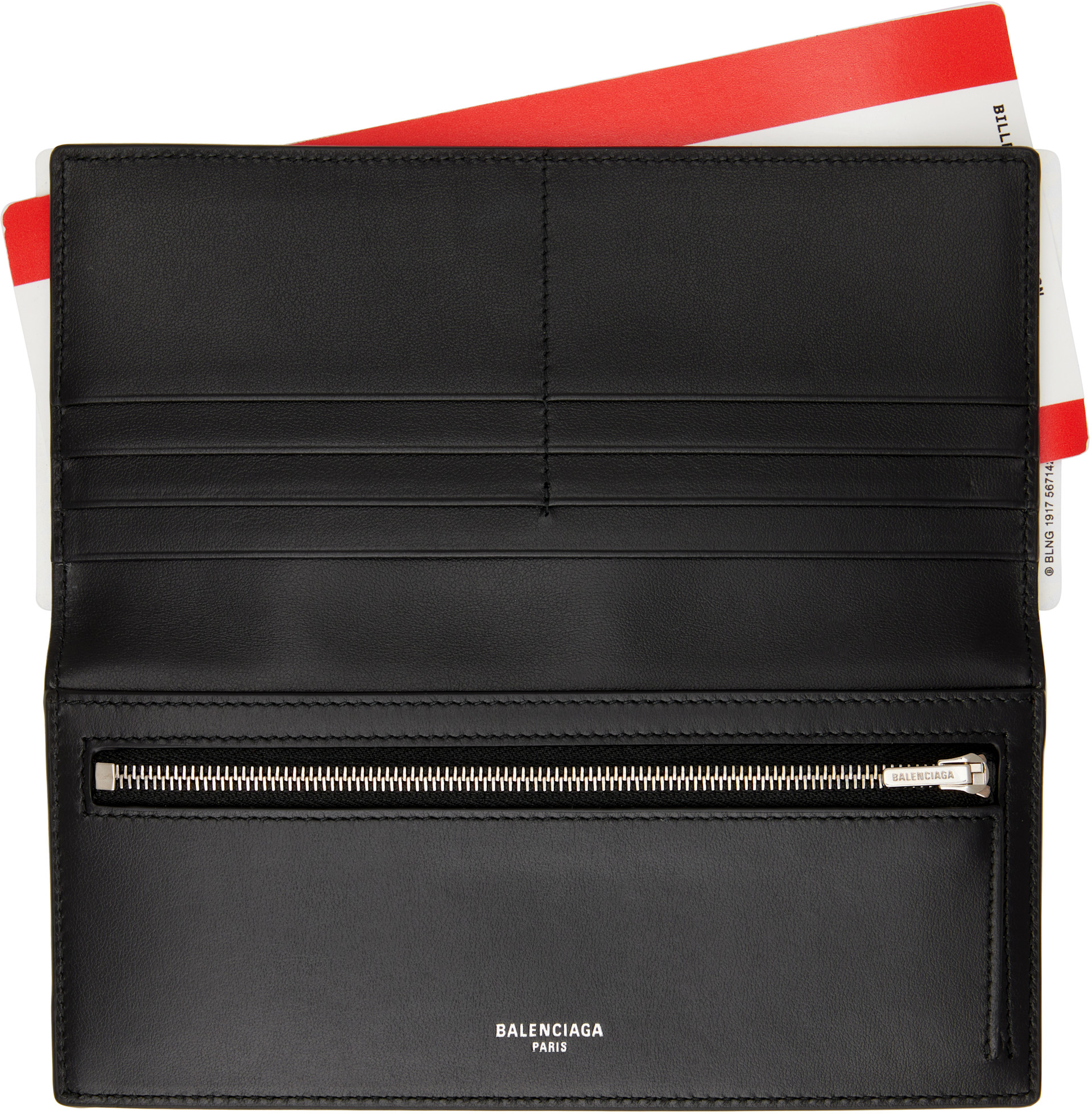 Balenciaga: Navy Passport Long 2 Tickets Wallet | SSENSE Balenciaga: Navy Passport Long 2 Tickets Wallet | SSENSE
