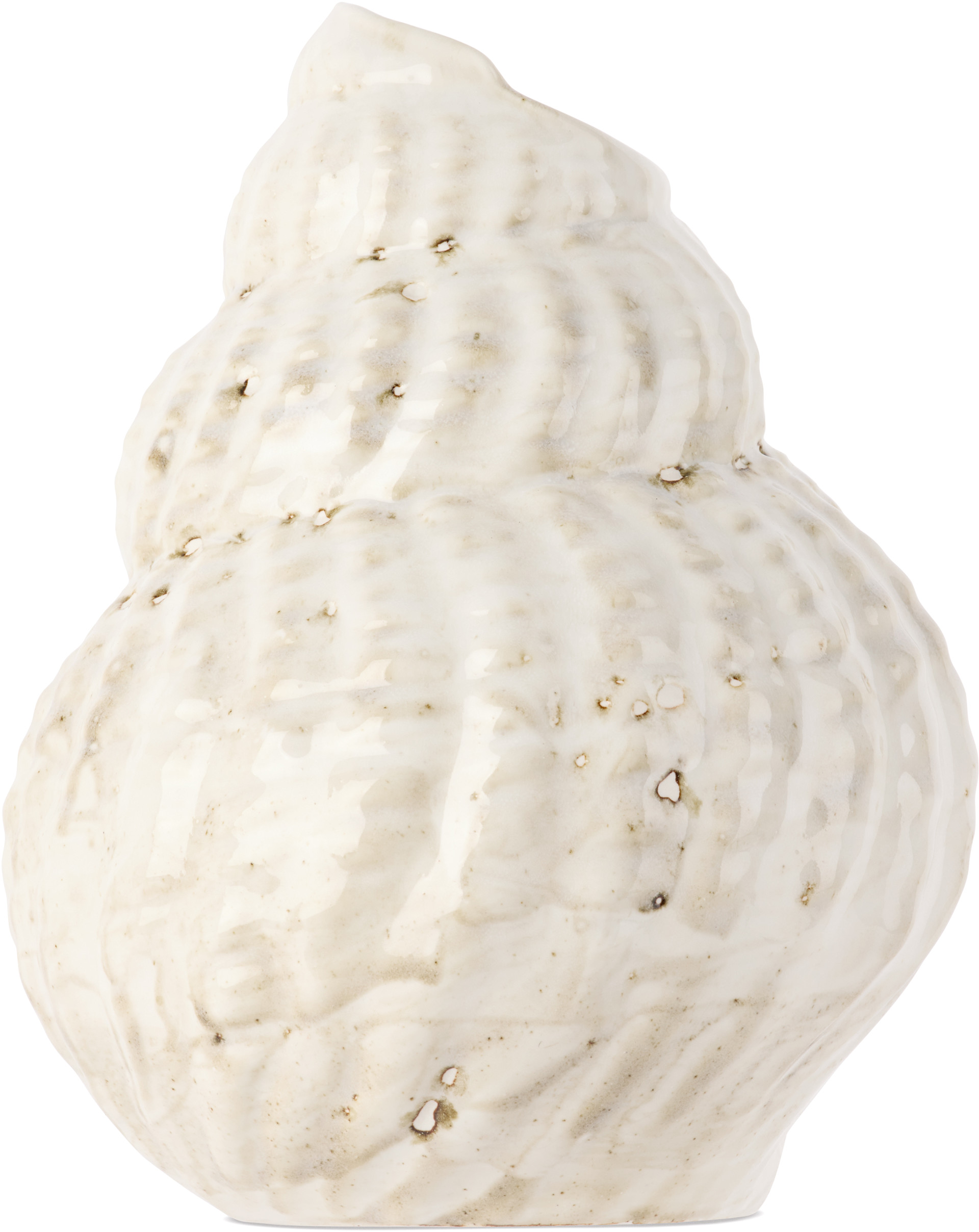 Christina Iversen Studio - 오프 화이트 쉘 화병