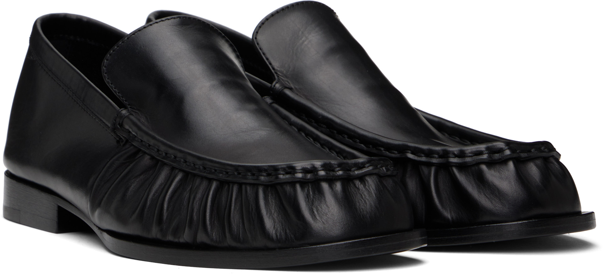DRIES VAN NOTEN ☆ 38サイズ Dries Van Noten: Black Leather Loafers | SSENSE Canada