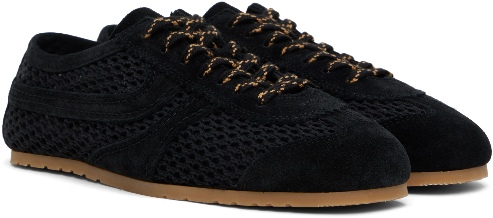 Dries Van Noten: Black Suede Sneakers | SSENSE
