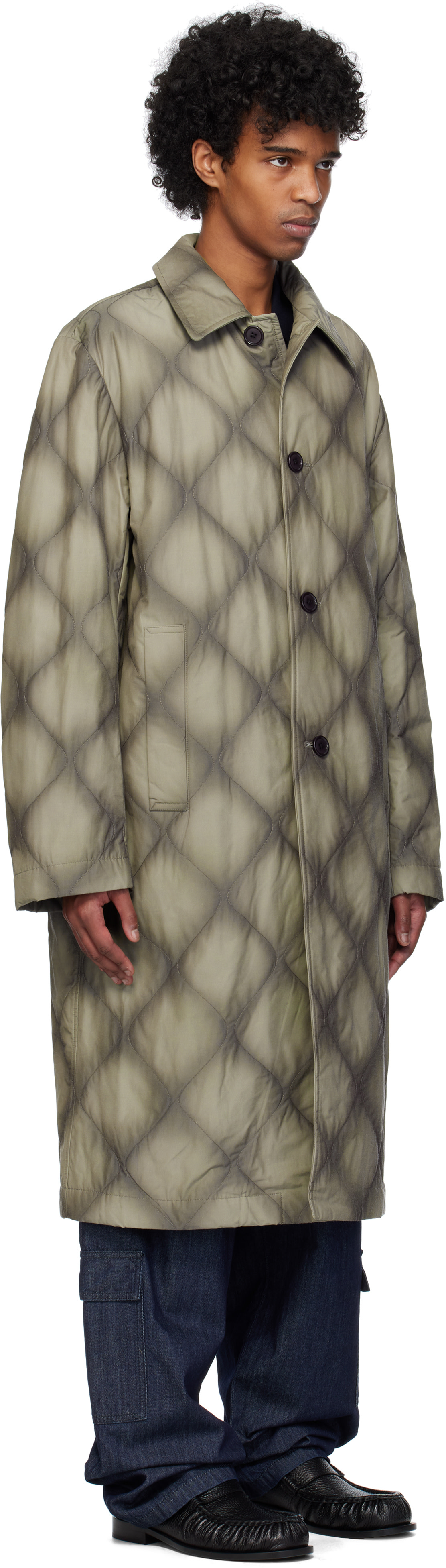Dries Van Noten - 그레이 덕 캔버스 코트