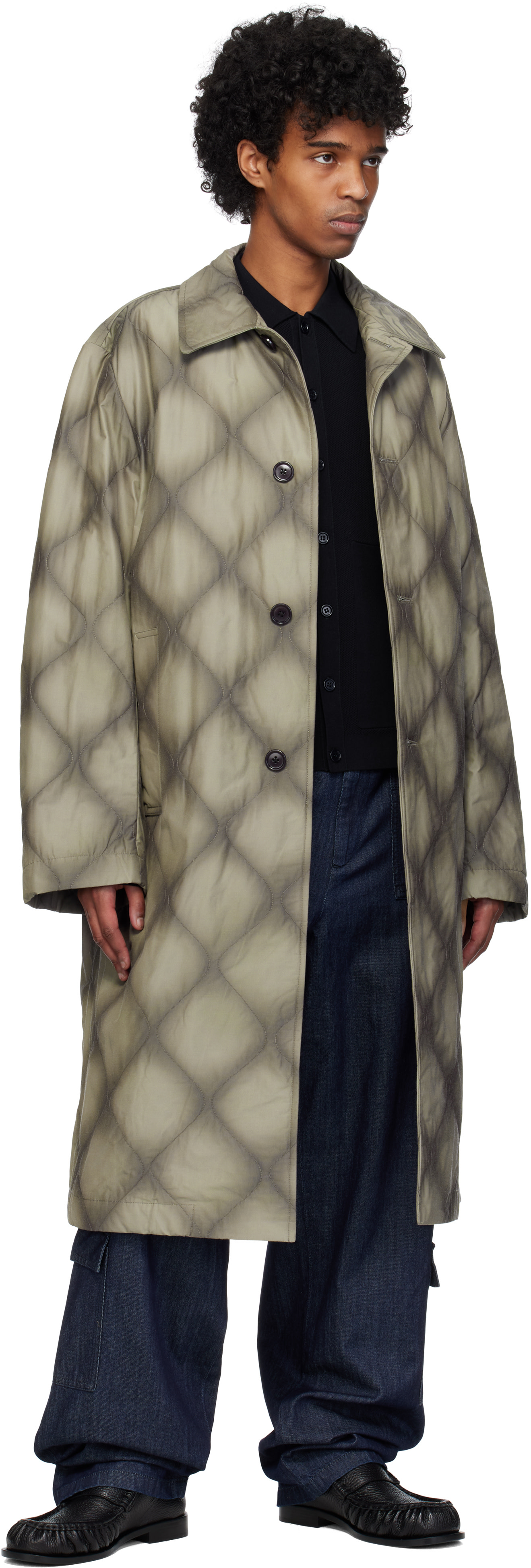 Dries Van Noten - 그레이 덕 캔버스 코트