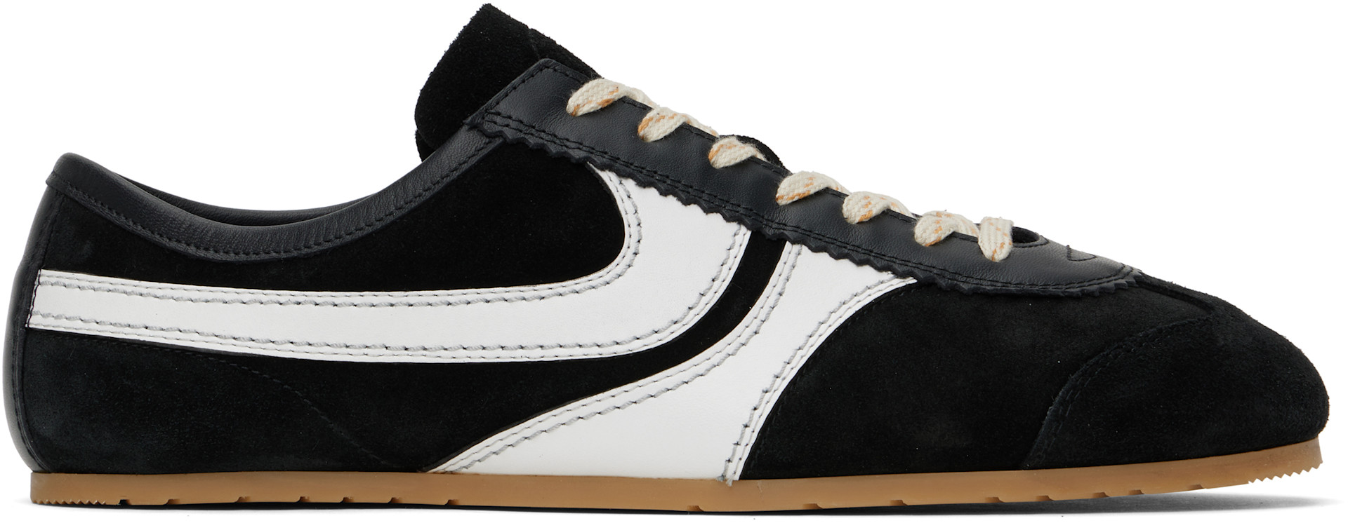 Dries Van Noten: Black Suede Sneakers | SSENSE