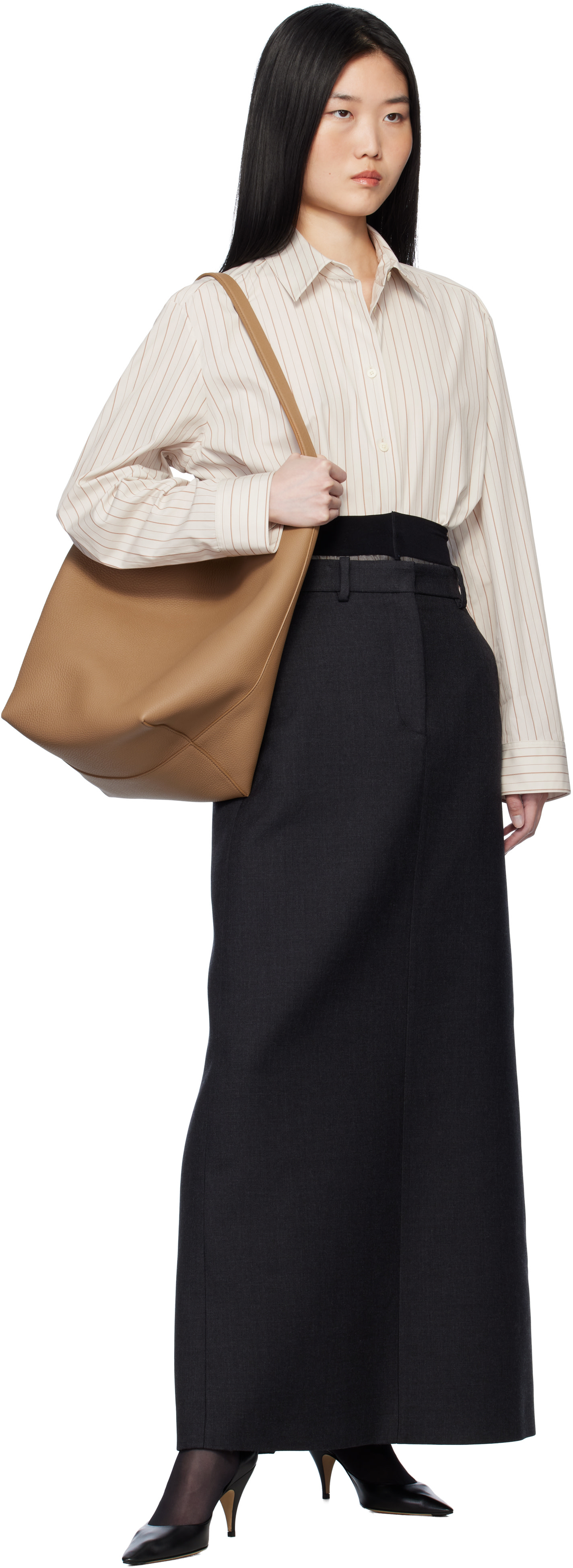 The Row - Grand cabas vertical Park beige