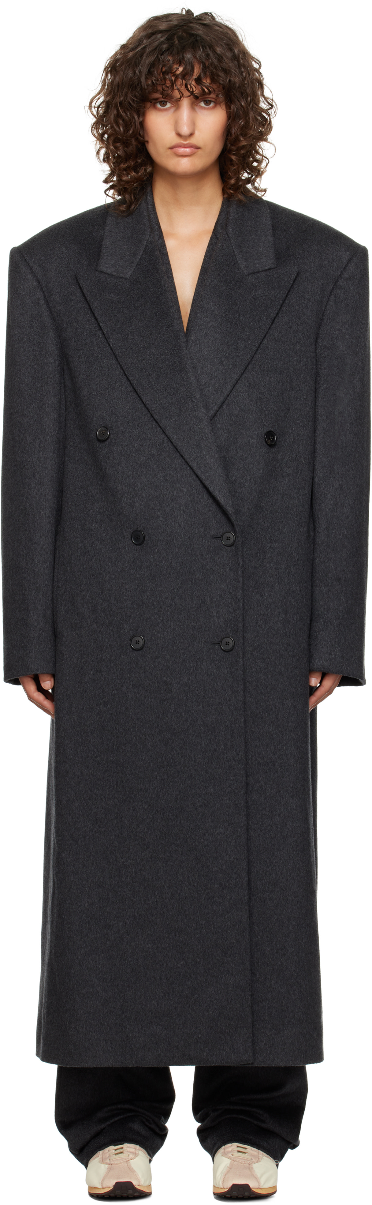 The Row - Manteau Harisi gris