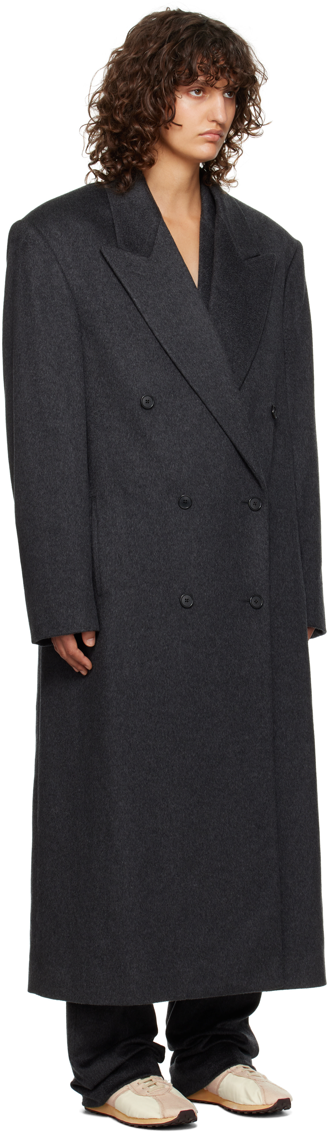 The Row - Manteau Harisi gris