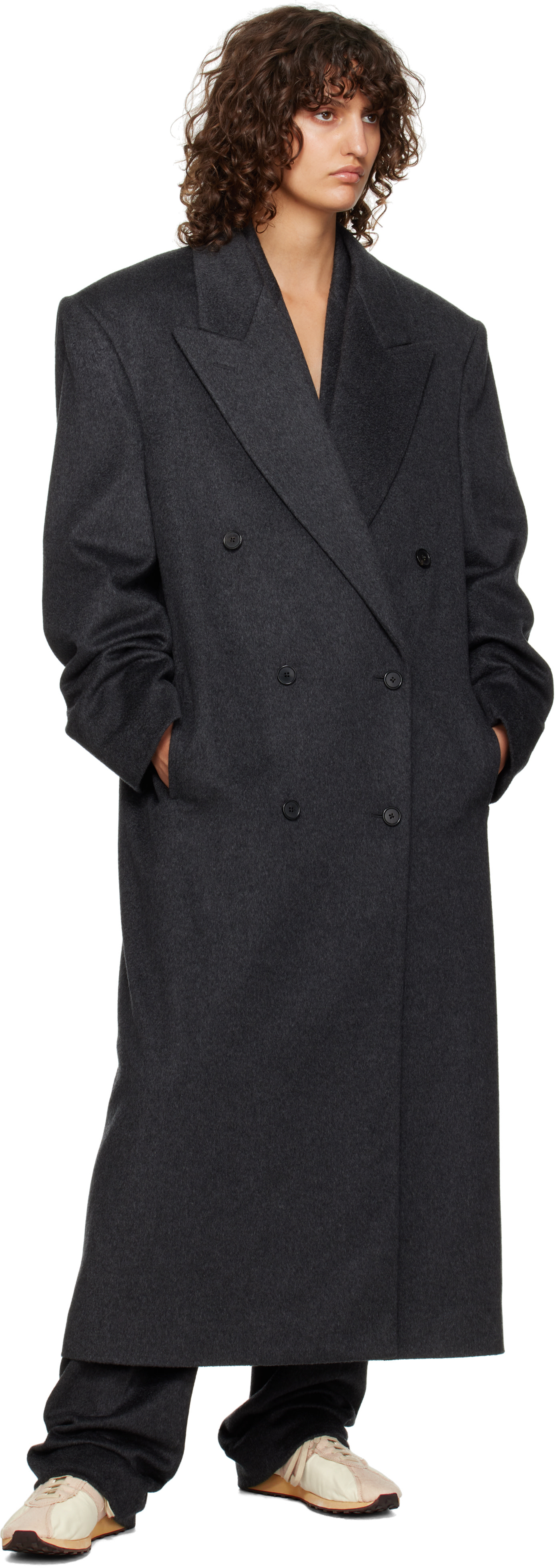 The Row - Manteau Harisi gris