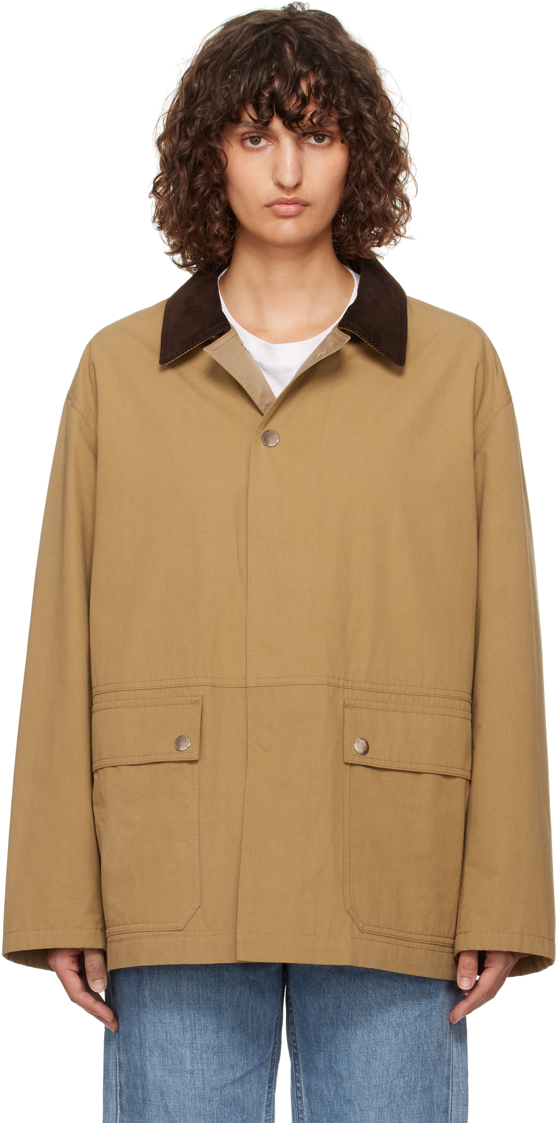 THE ROW ザロウ Frank Jacket サイズ S The Row: Beige Frank Jacket | SSENSE