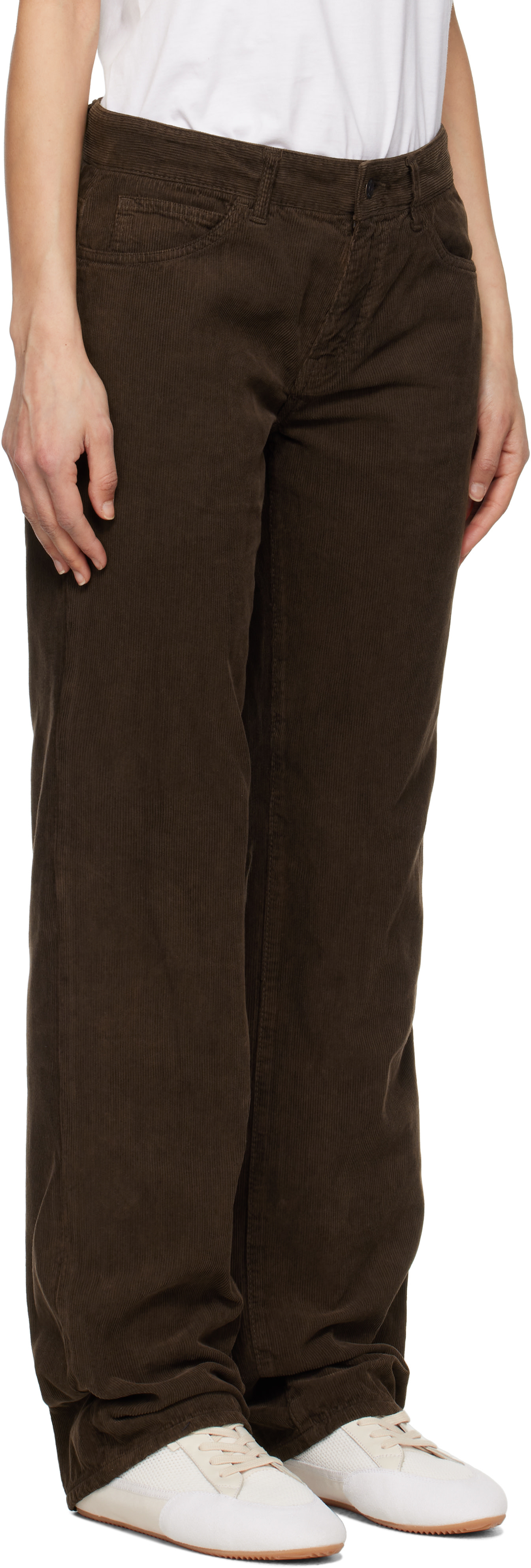 The Row - Pantalon Carlyl brun