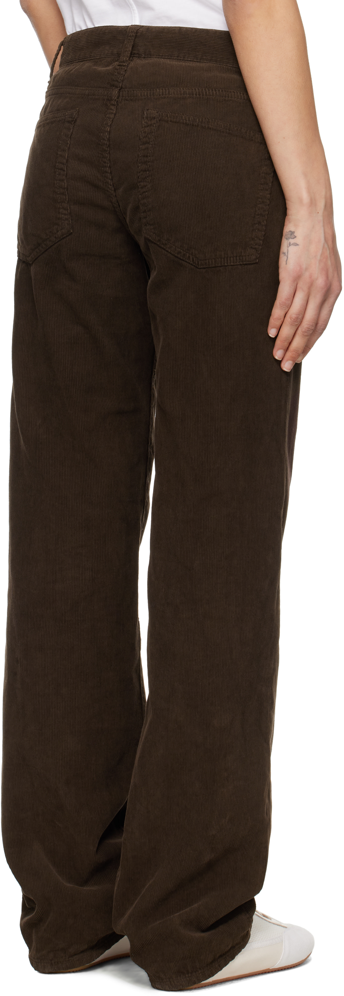 The Row - Pantalon Carlyl brun