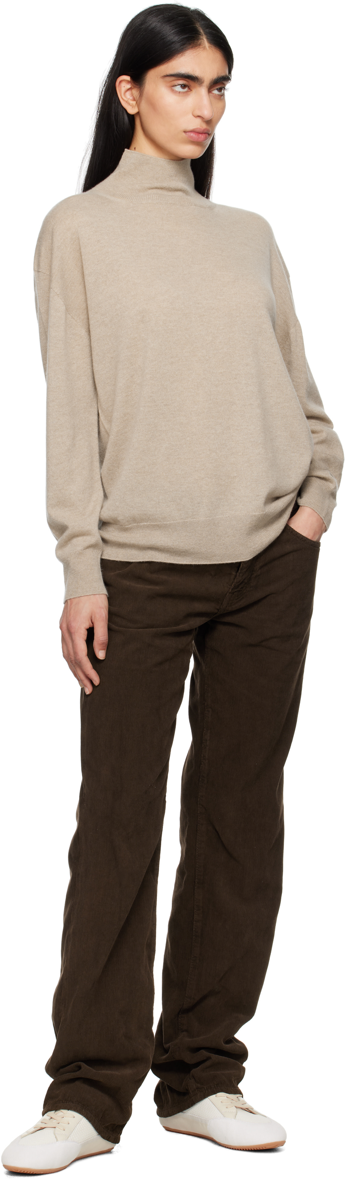 The Row - Col roulé Jabari beige