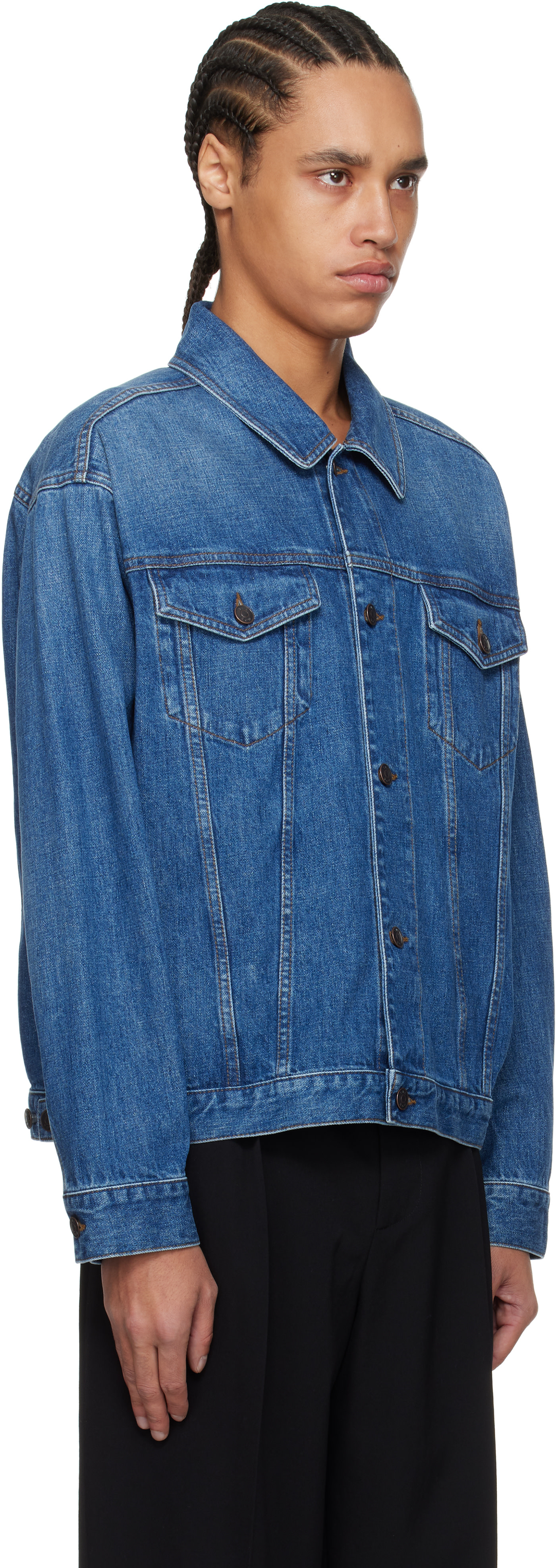 The Row - Blouson Seb bleu en denim