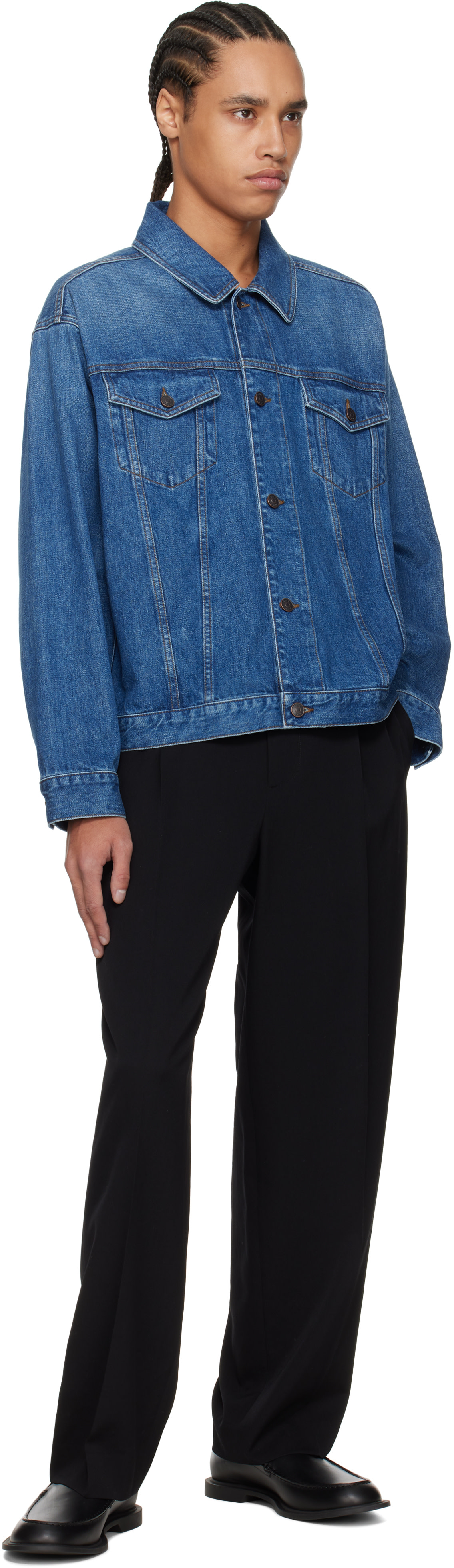 The Row - Blouson Seb bleu en denim