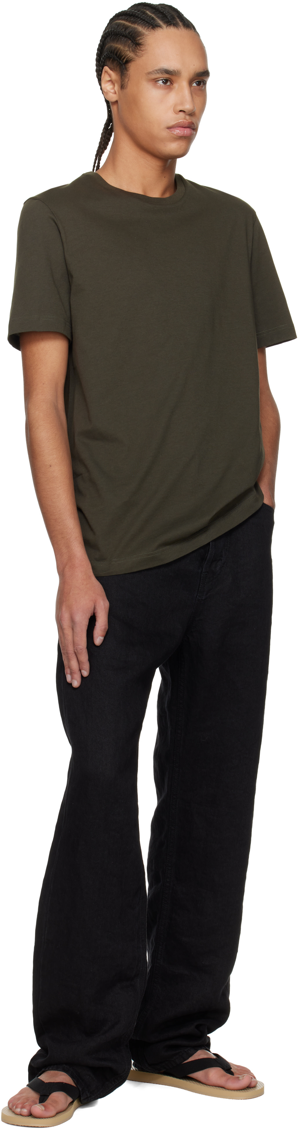 The Row: カーキ Luke Tシャツ | SSENSE 日本