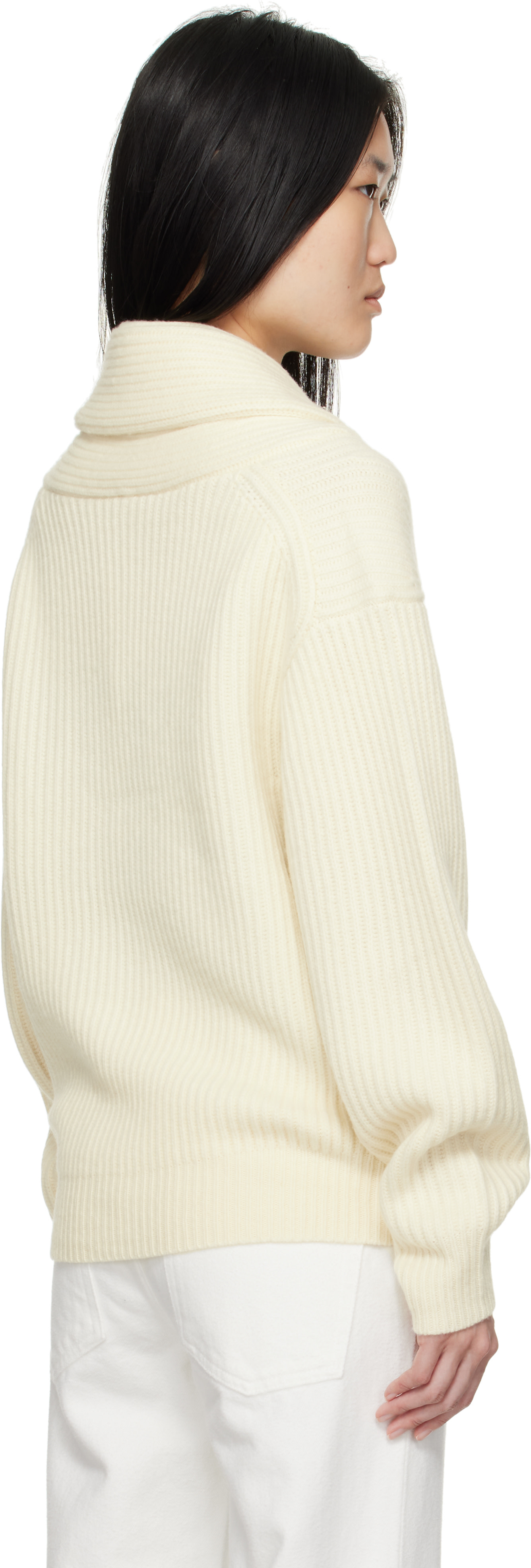 The Garment - Pull blanc cassé à col châle - Como