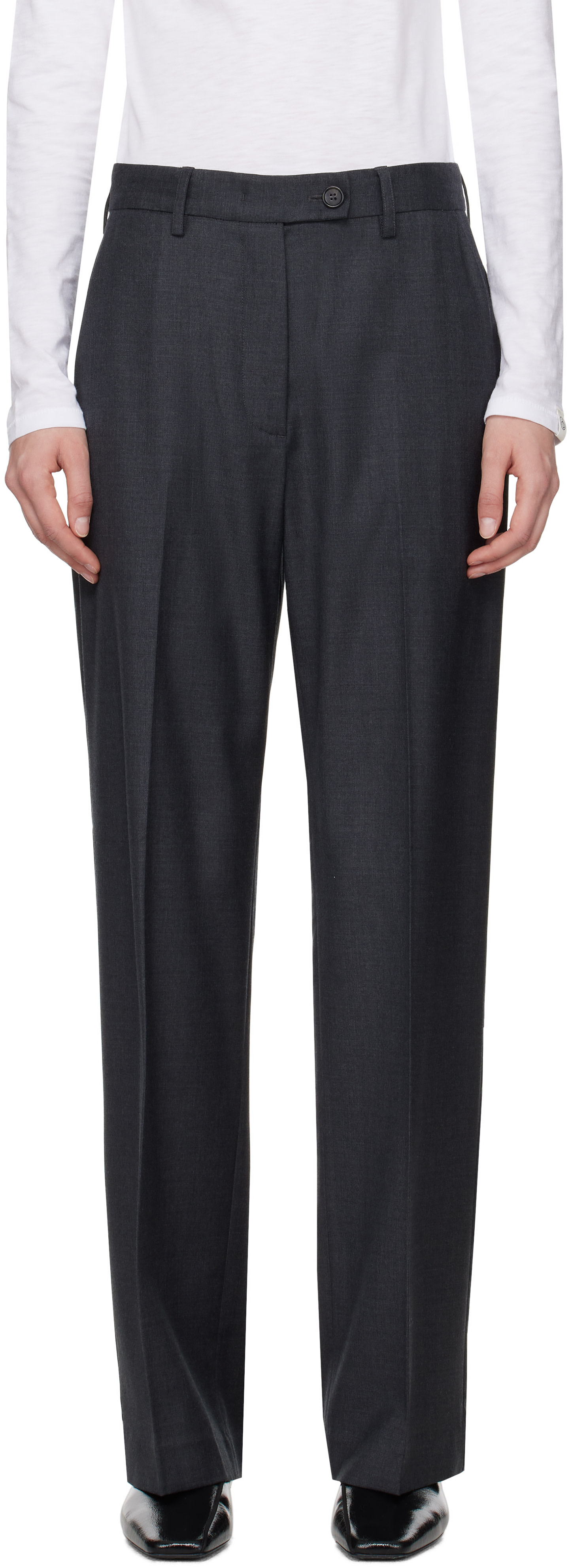 Co - Pantalon gris à taille basse