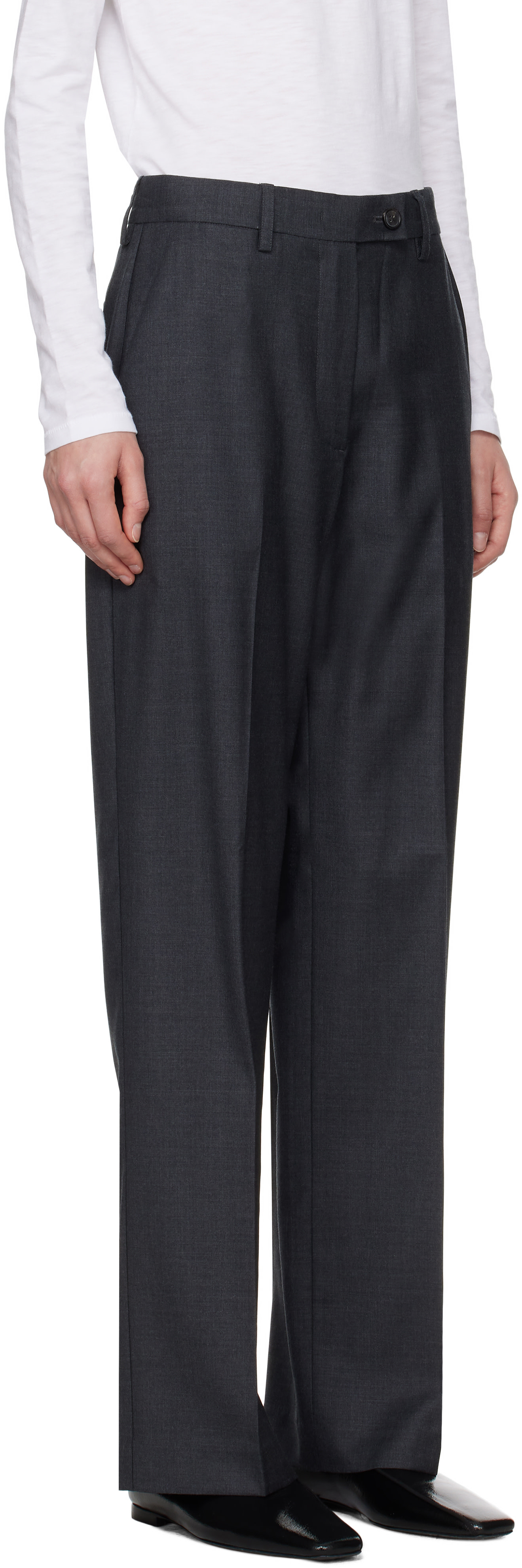 Co - Pantalon gris à taille basse
