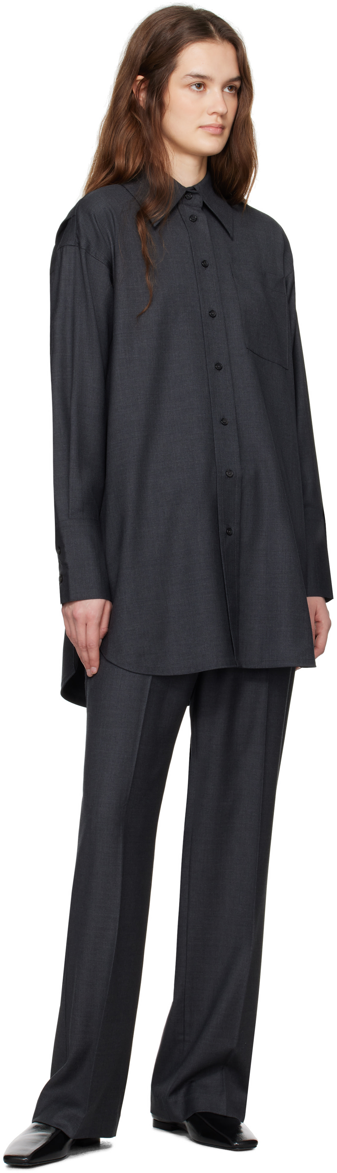 Co - Pantalon gris à taille basse