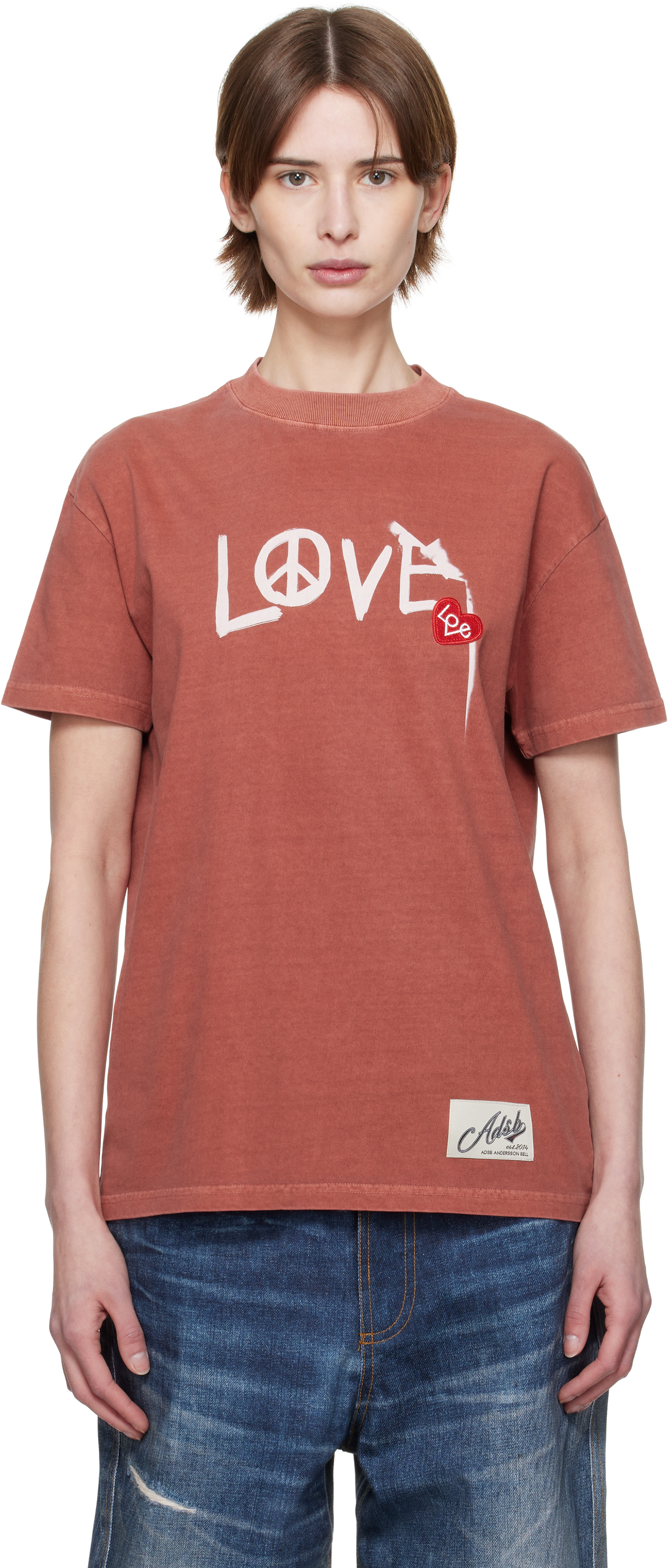 Andersson Bell - T-shirt 'Love' rouge