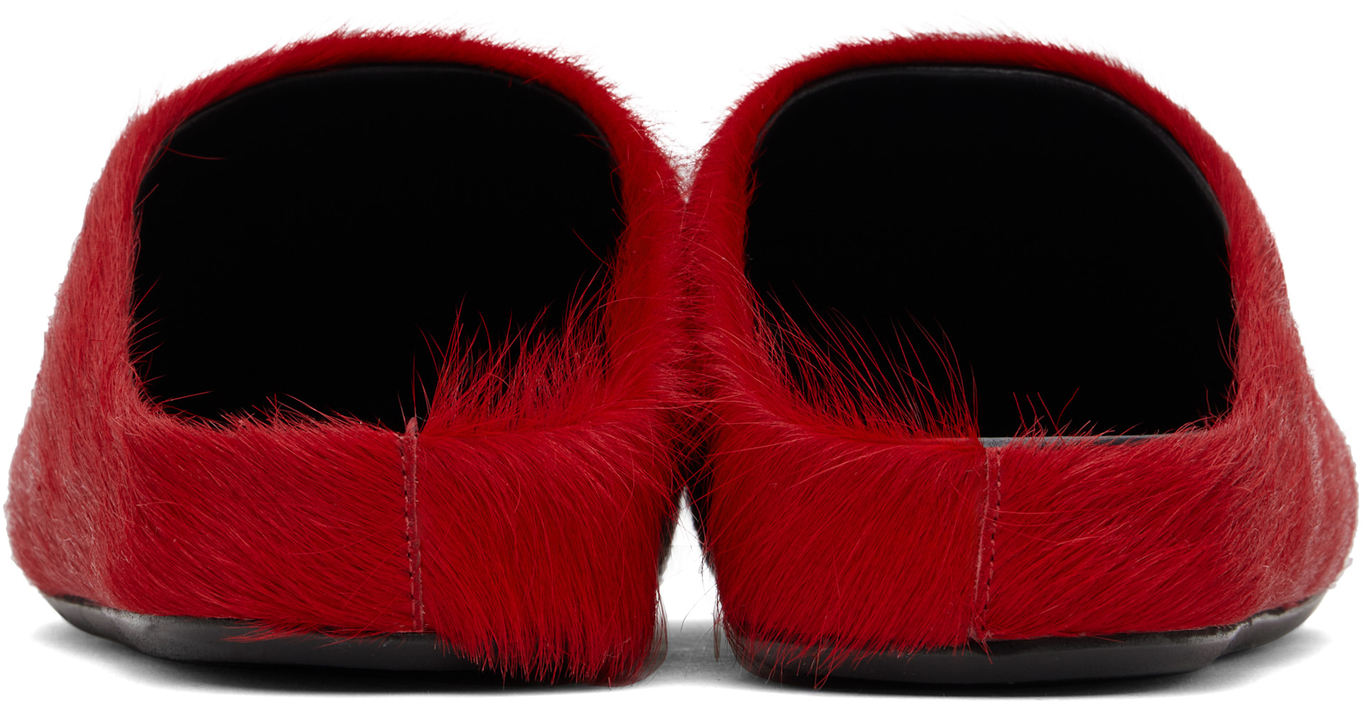 Marni: Red Fussbett Sabot Slip-on Loafers | SSENSE