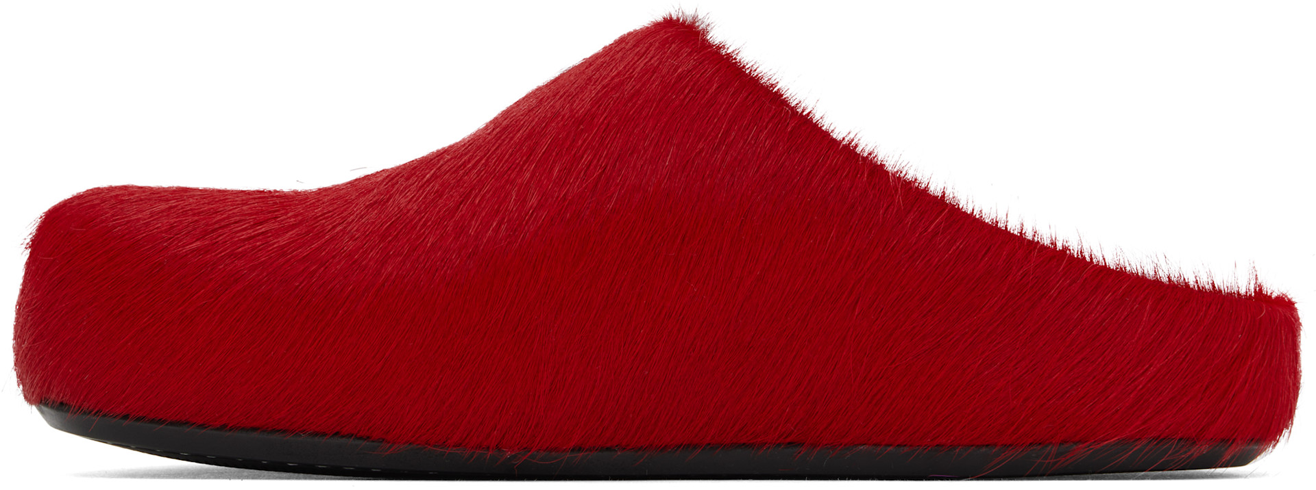 Marni: Red Fussbett Sabot Slip-on Loafers | SSENSE