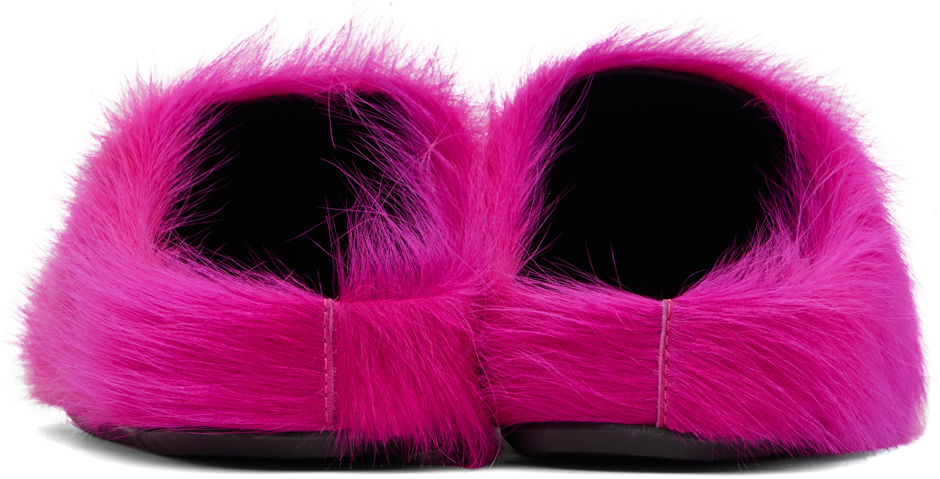 MARNI Fuchsia Pink Calf Hair Fussbett Sabot Loafers Size 46‎ Fuchsia long-hair calfskin Fussbett sabot | Marni main image 4