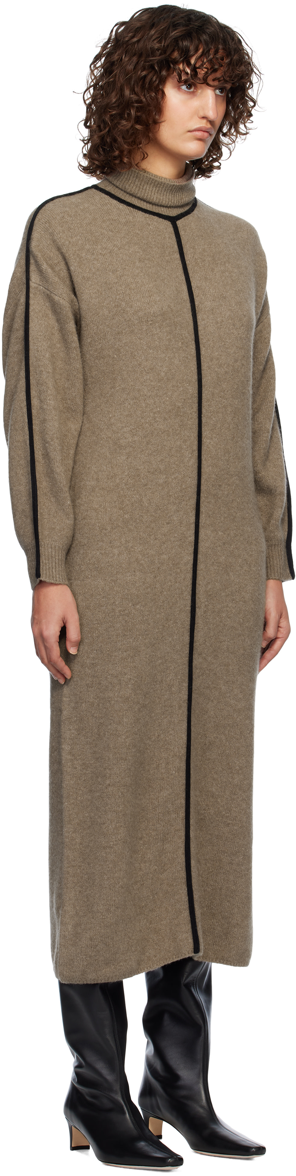 Staud - Robe midi Apres brune