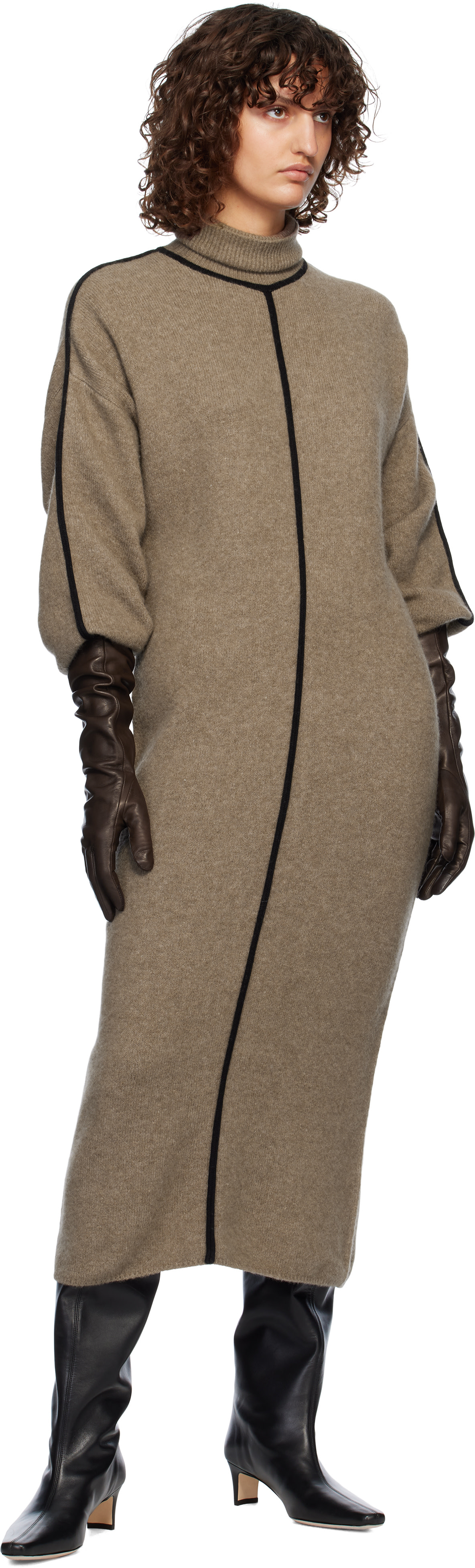Staud - Robe midi Apres brune