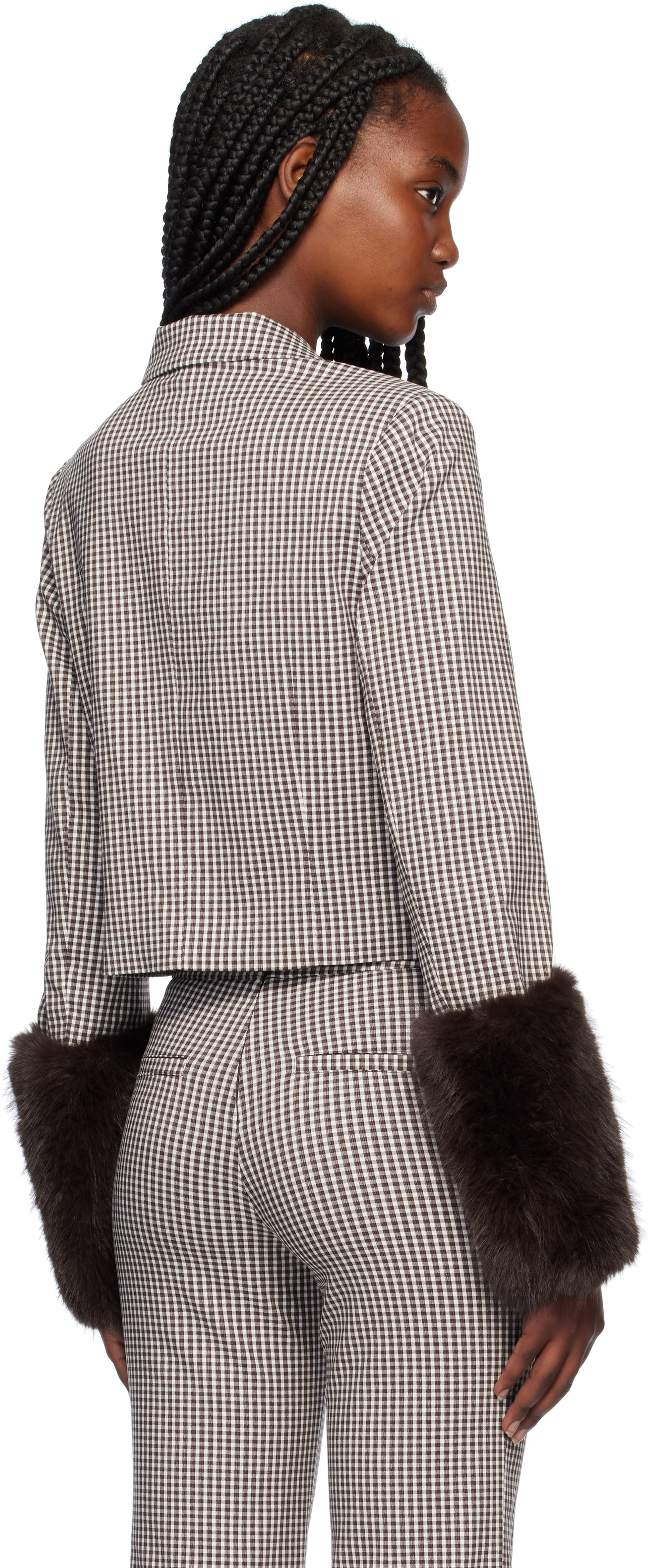 Staud - Blouson Regency brun et blanc