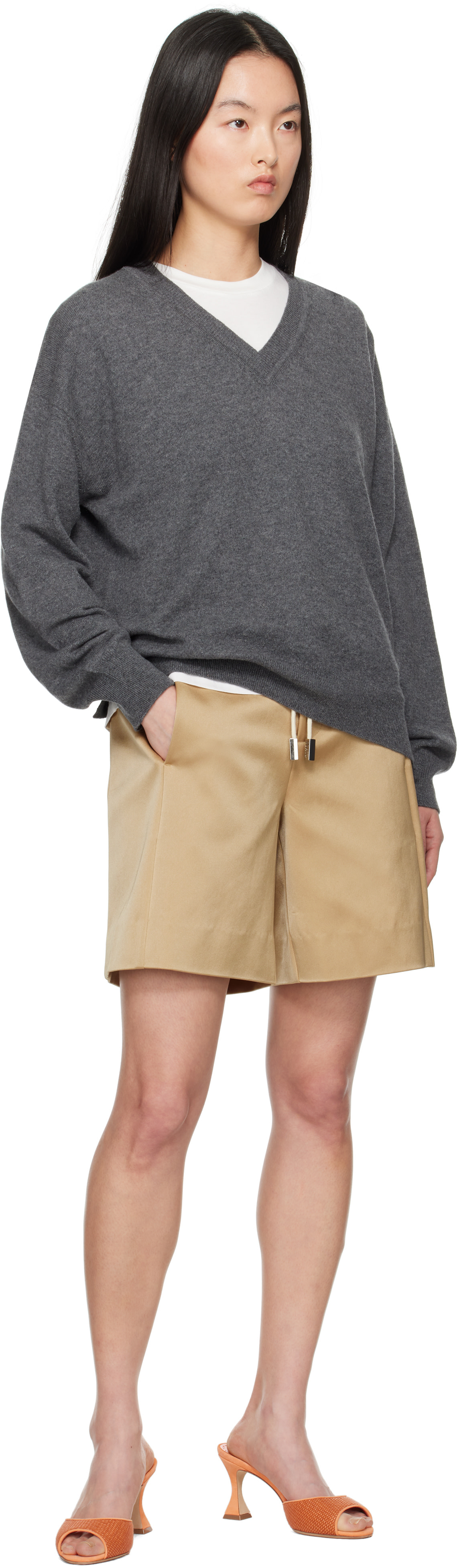 Staud - Short Mendoza brun clair