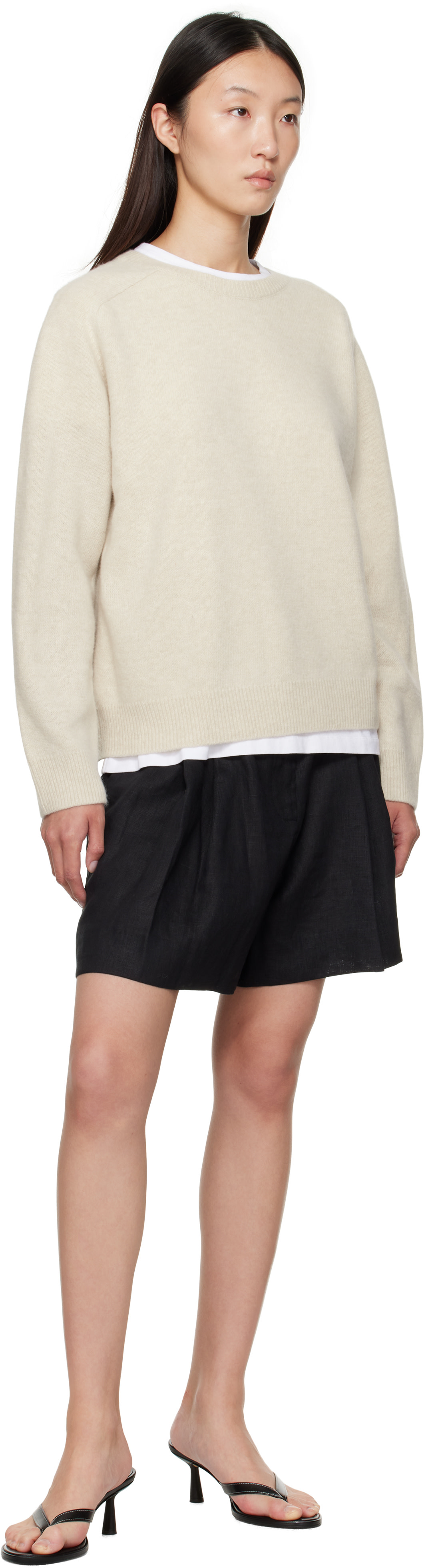 Staud - Short Cruz noir en lin