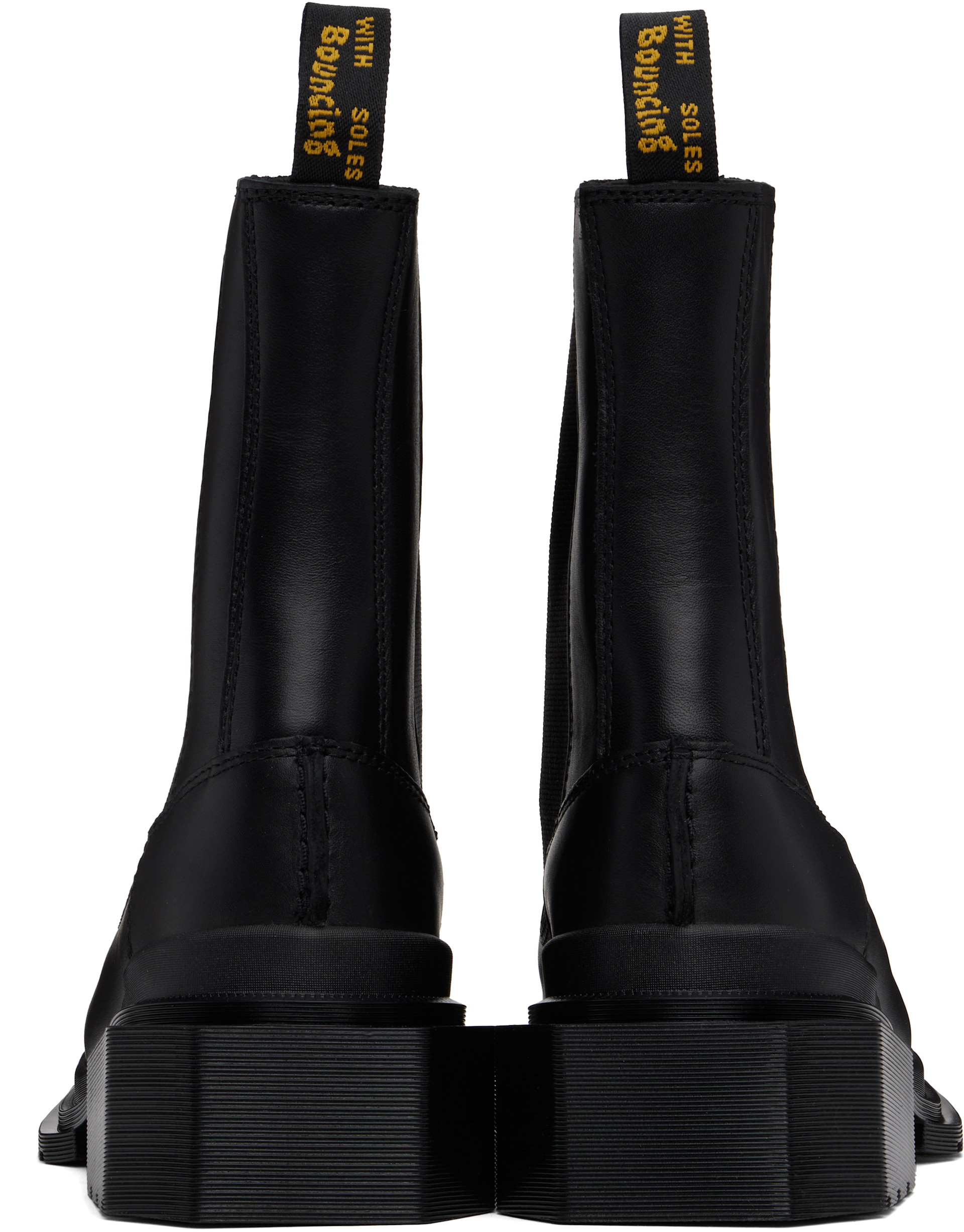 Dr. Martens: Black Maybole Square Toe Chelsea Boots | SSENSE