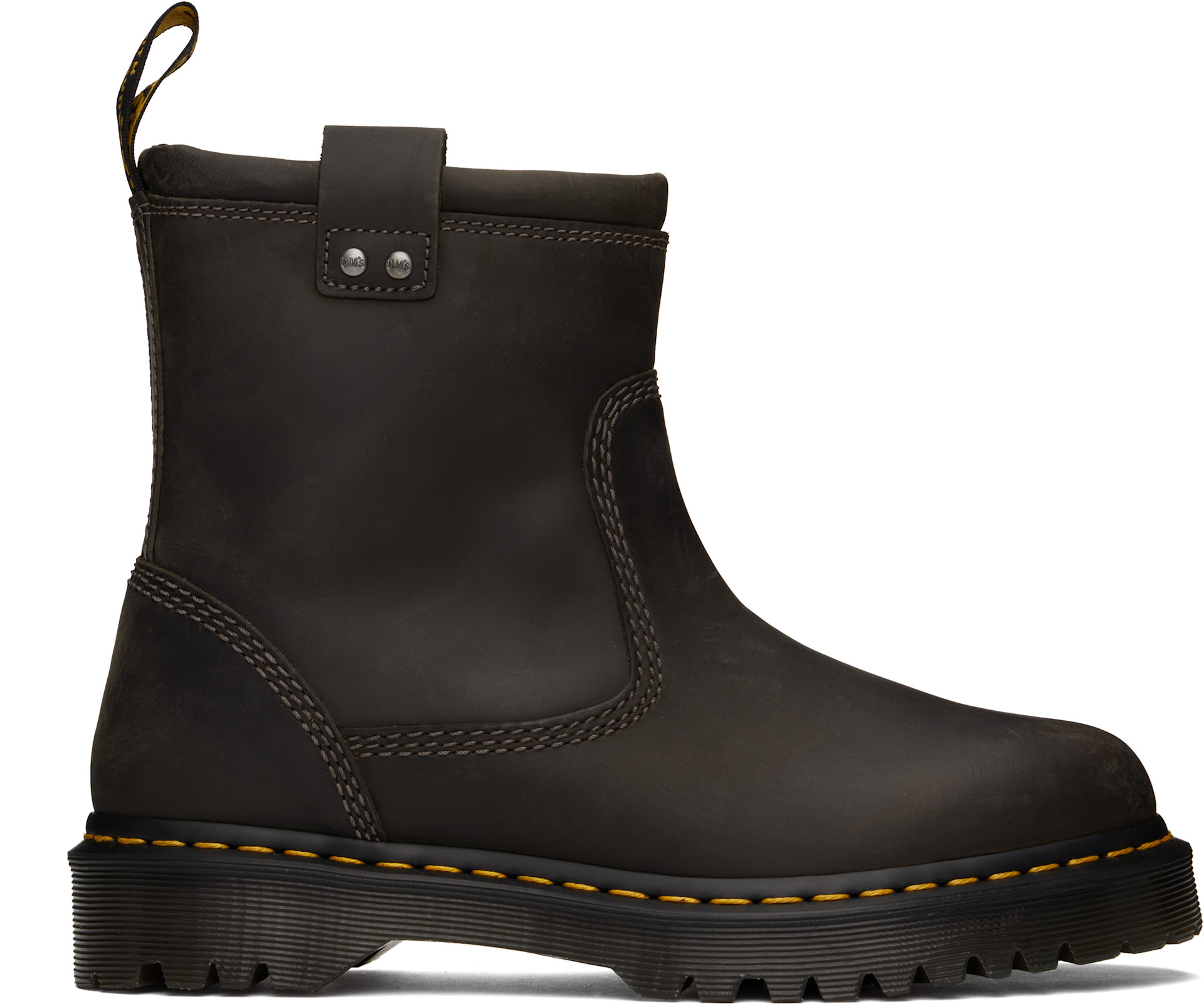 Dr. Martens - 그레이 애니스톤 가죽 부츠