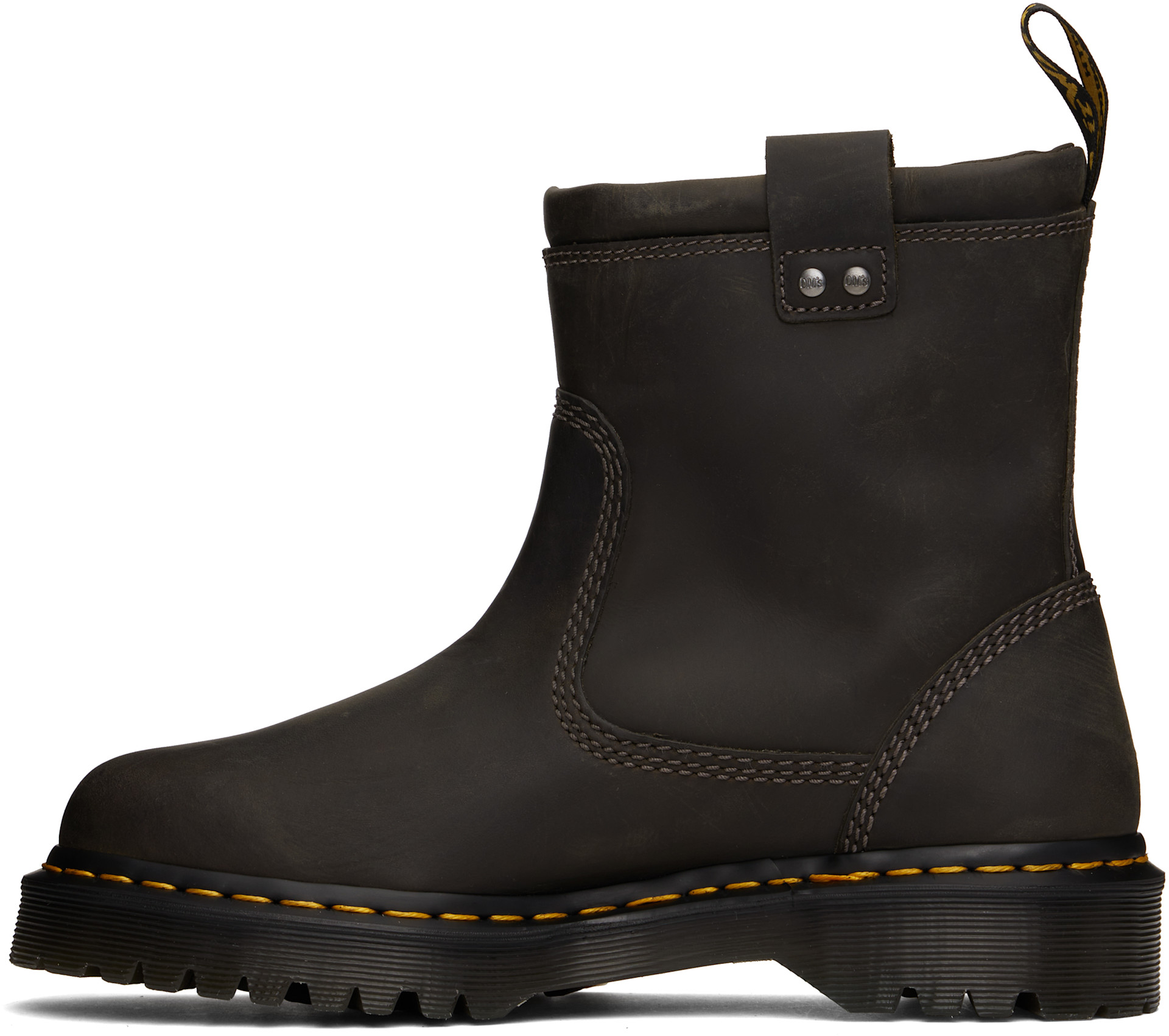 Dr. Martens - 그레이 애니스톤 가죽 부츠