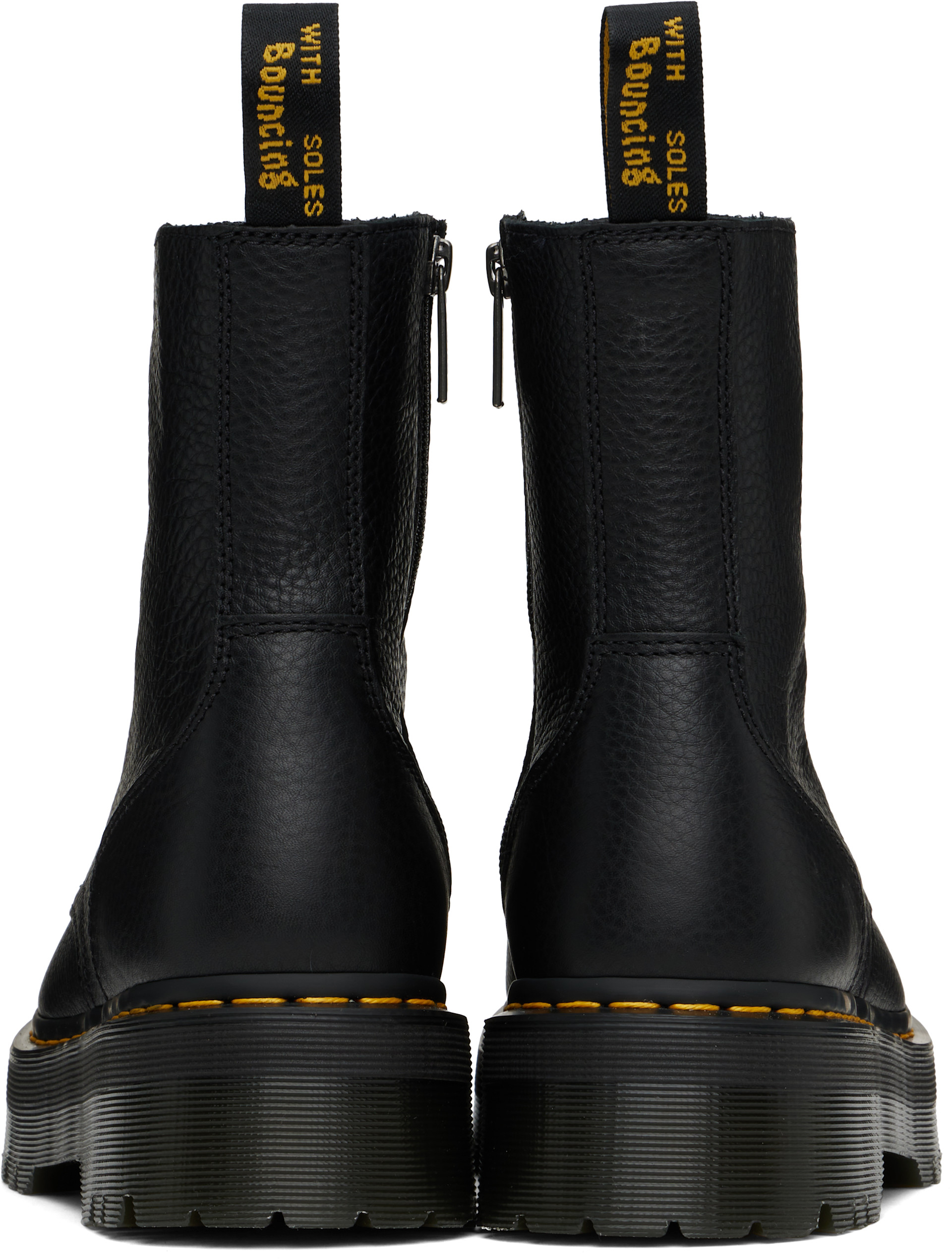 Dr. Martens - 블랙 제이든 피사 가죽 부츠