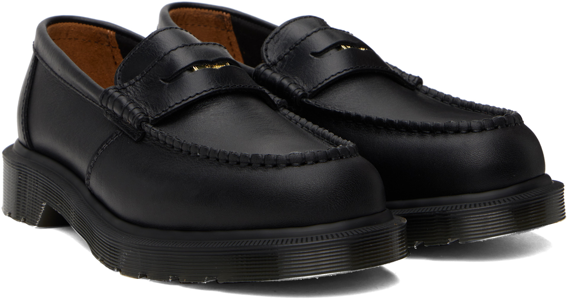 Dr. Martens: Black Penton Leather Loafers | SSENSE