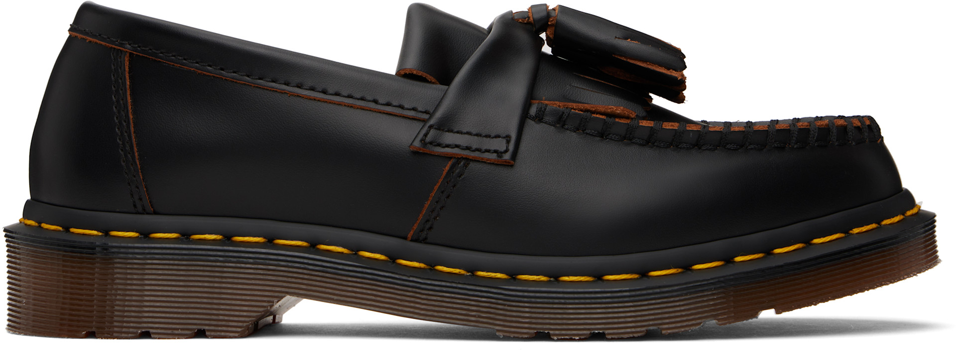 Dr. Martens: Black Adrian Made in England Quilon Leather Tassel
