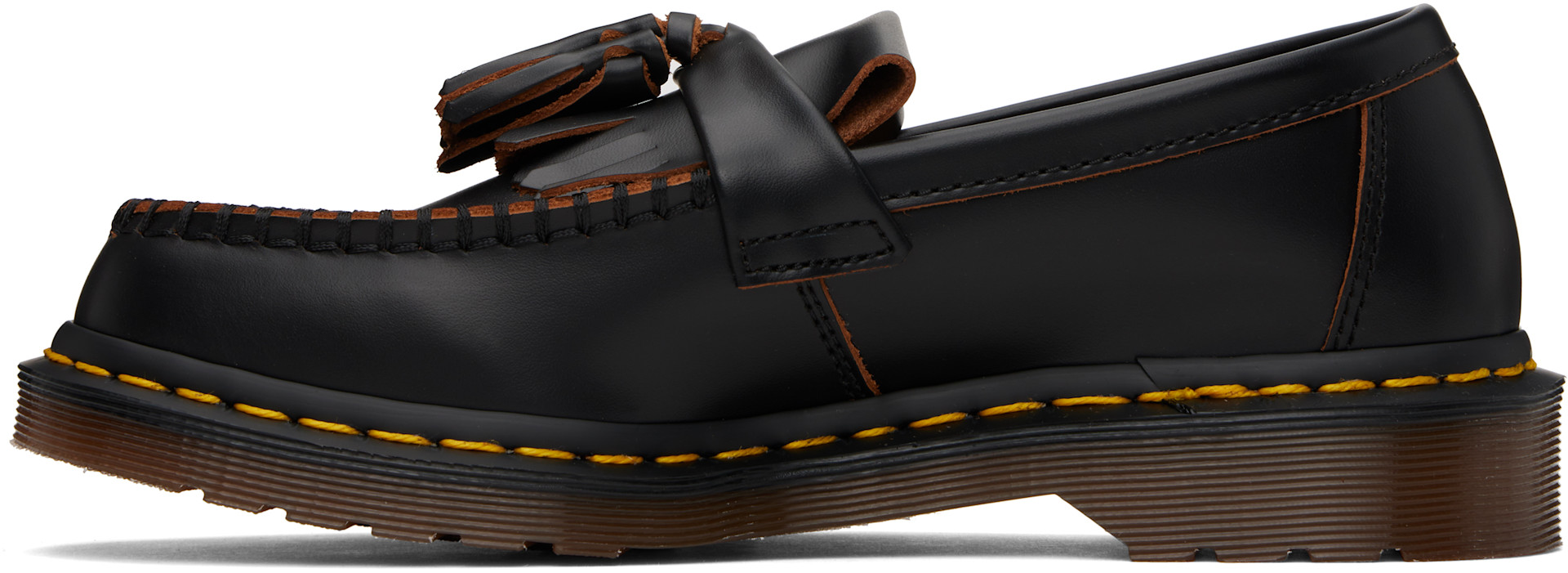 Dr. Martens: Black Adrian Made in England Quilon Leather Tassel
