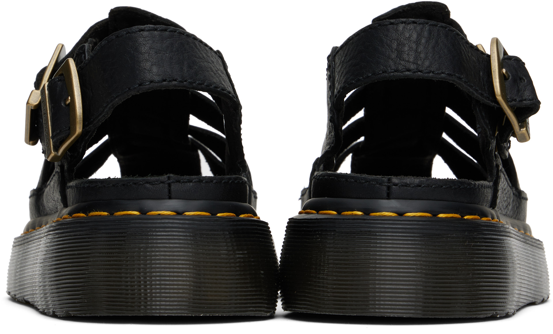 Dr. Martens: ブラック Wrenlie Grizzly レザー フィッシャーマン