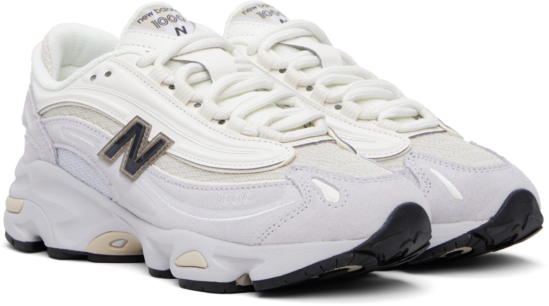 New Balance - Baskets 1000 blanc cassé et gris