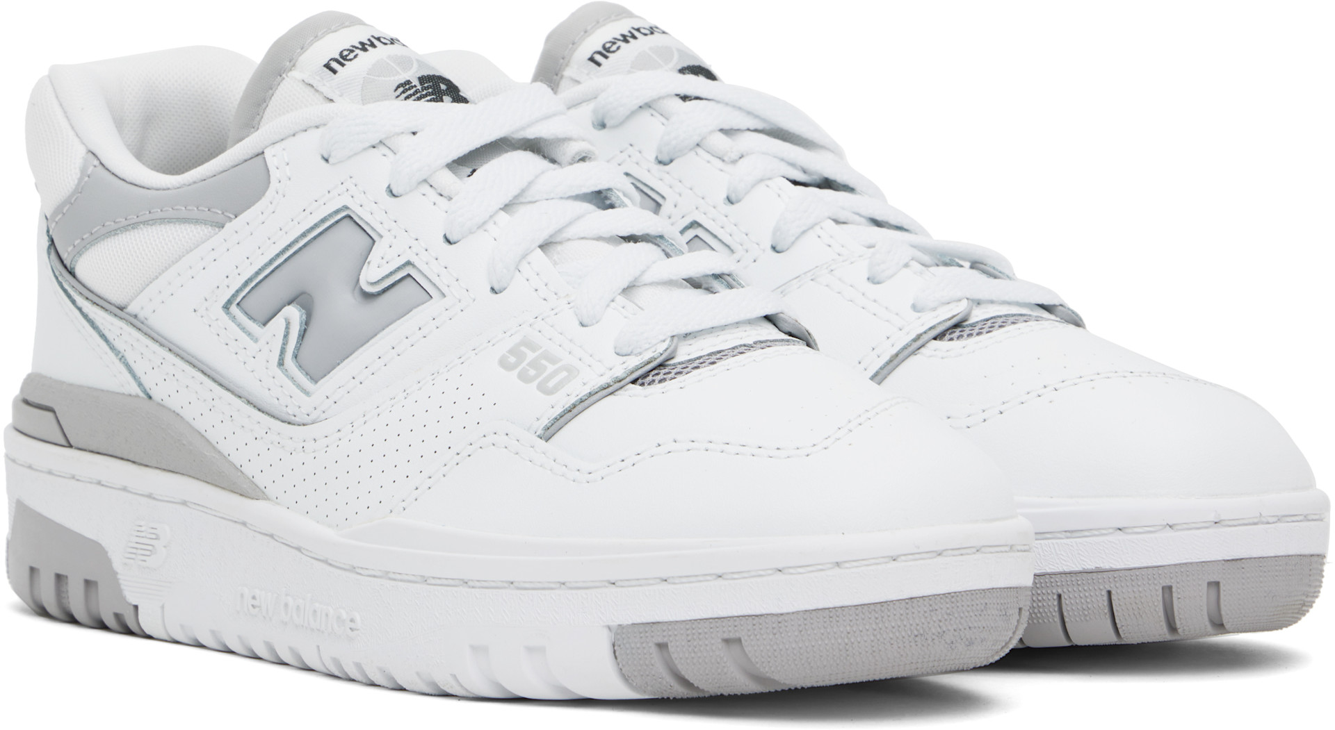 New Balance - Baskets 550 blanc et gris