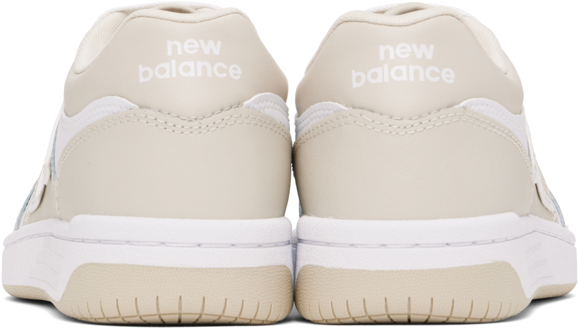 New Balance - Baskets 480 beige et blanc