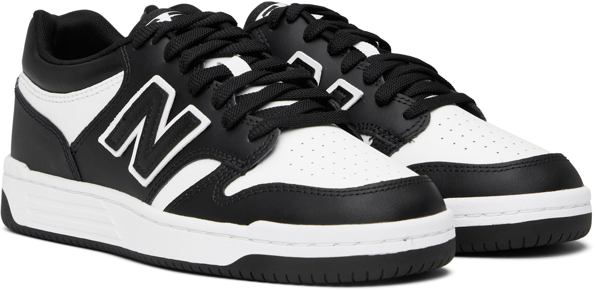 New Balance - Baskets 480 noir et blanc